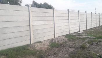 Precast boundary wall installation